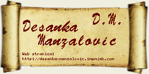 Desanka Manzalović vizit kartica